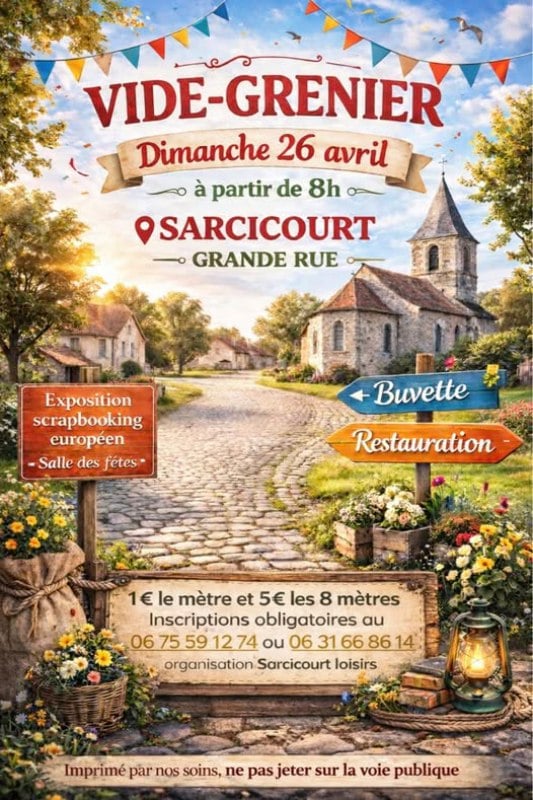 Vide-grenier et exposition de scrapbooking européen