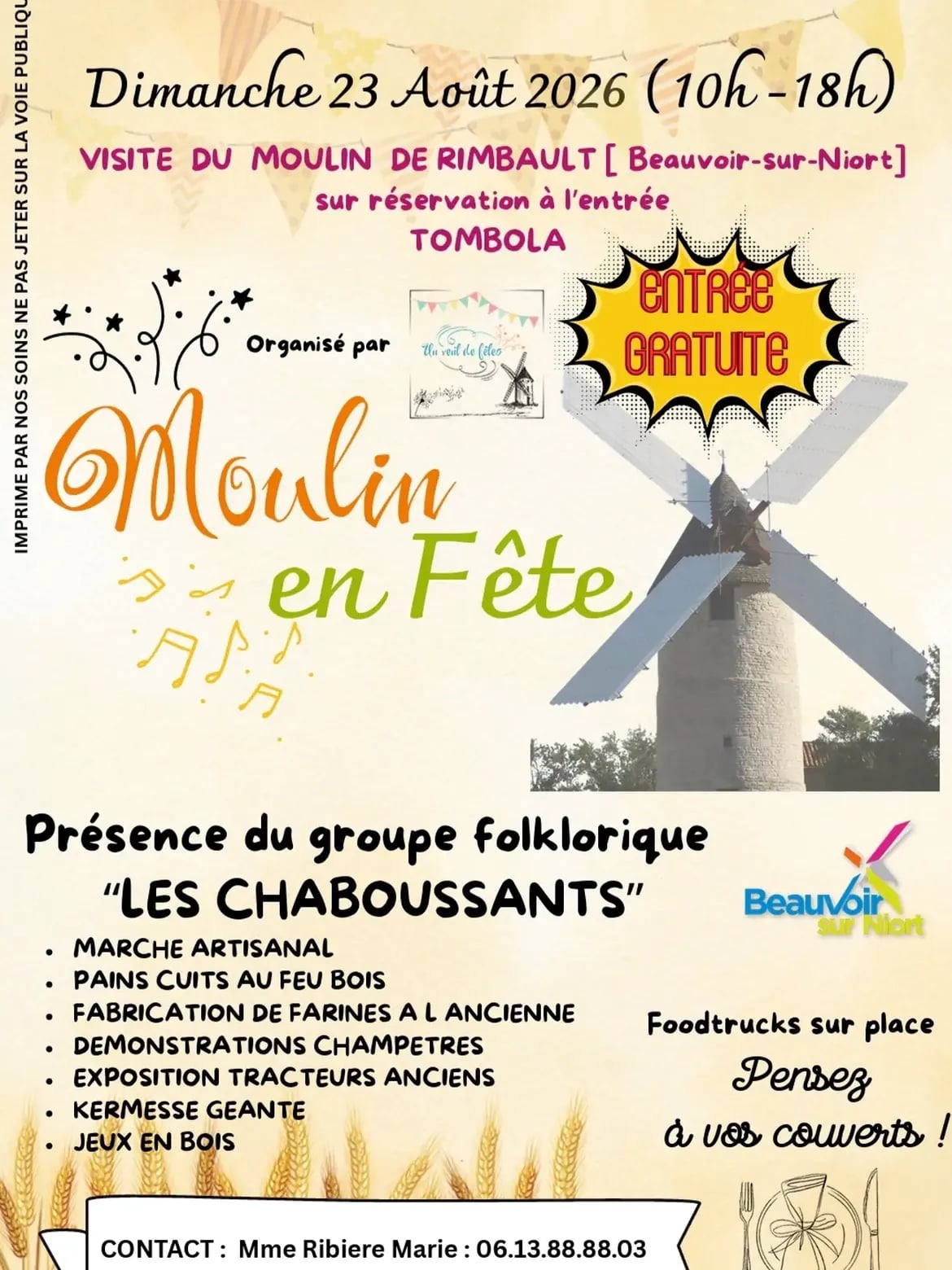 Moulin en fête à Beauvoir-sur-Niort