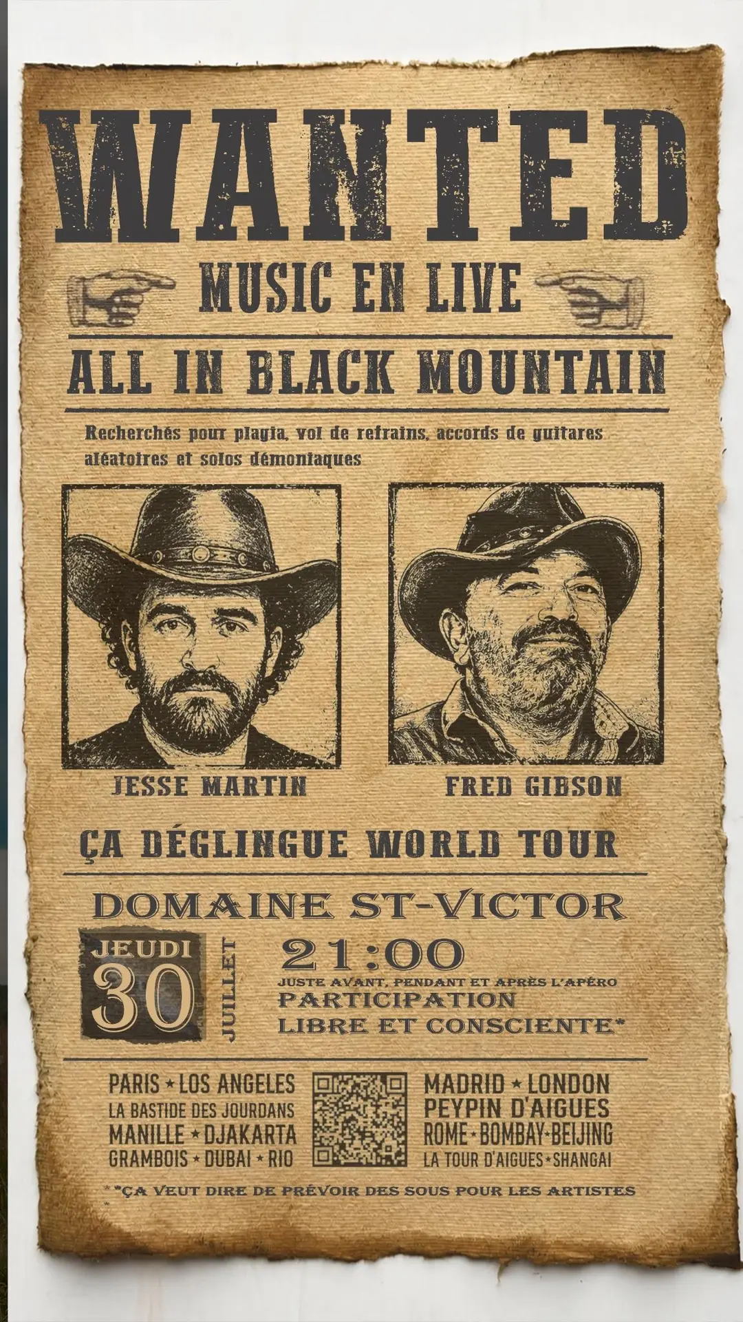 Concert All in Black Mountain au Domaine Saint Victor à La Tour d'Aigues