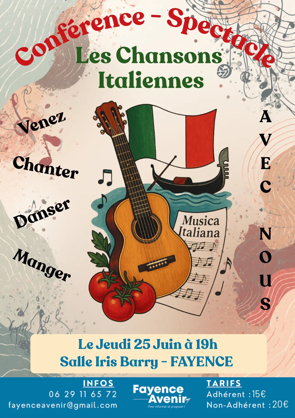 Conférence Spectacle Les Chansons italiennes