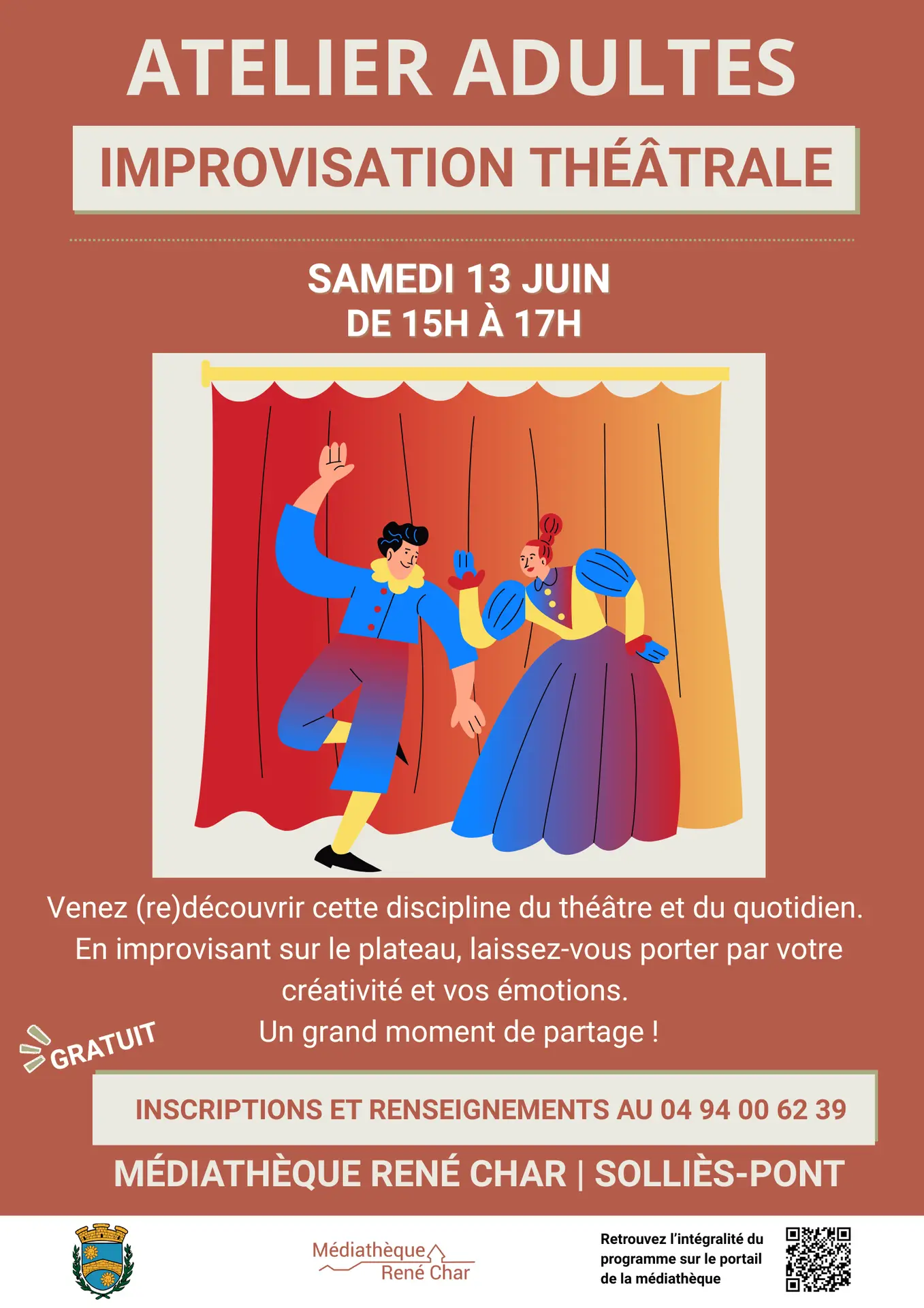 Atelier d’initiation à l’improvisation théâtrale
