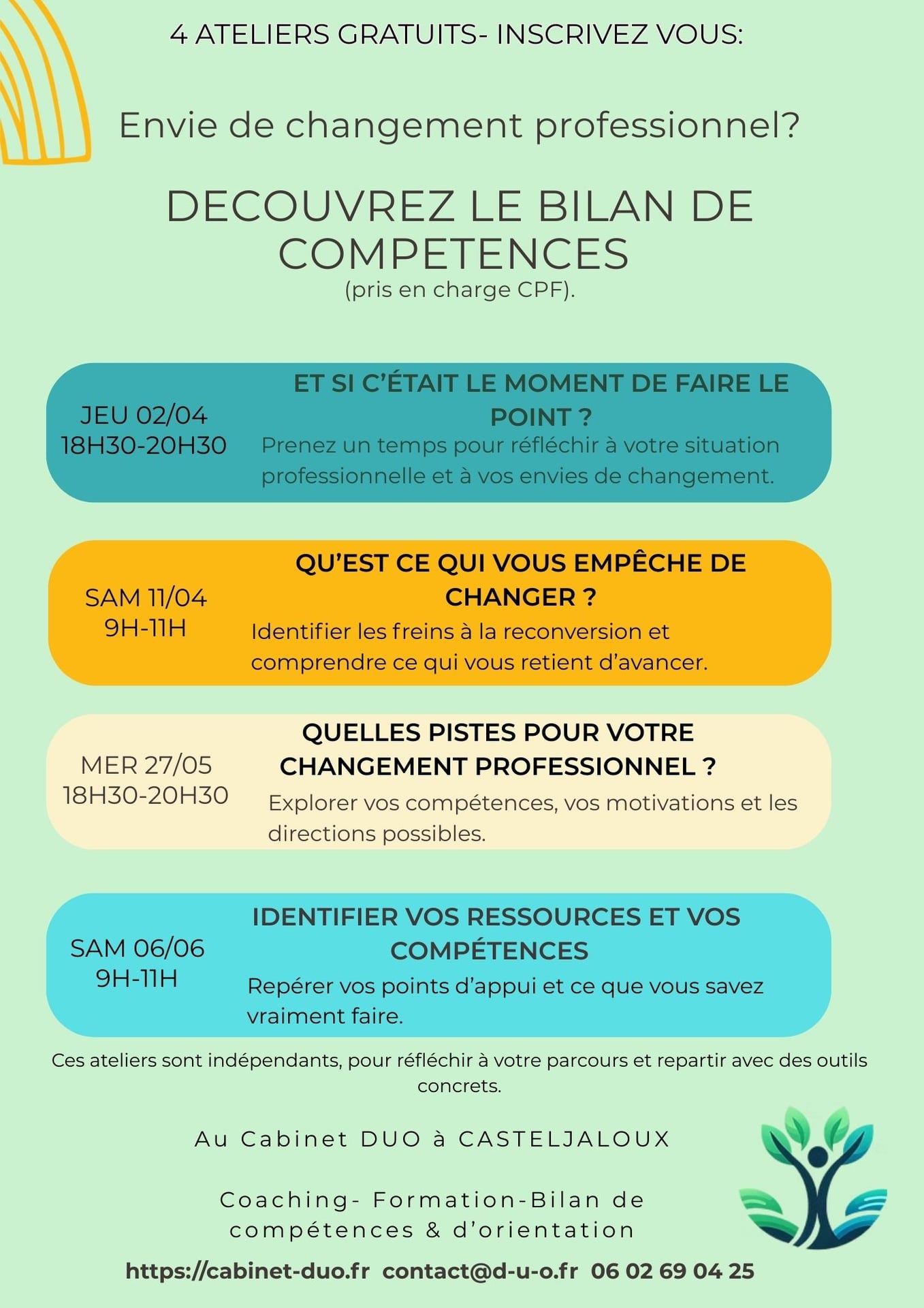 Atelier : Équilibre vie professionnelle - vie personnelle
