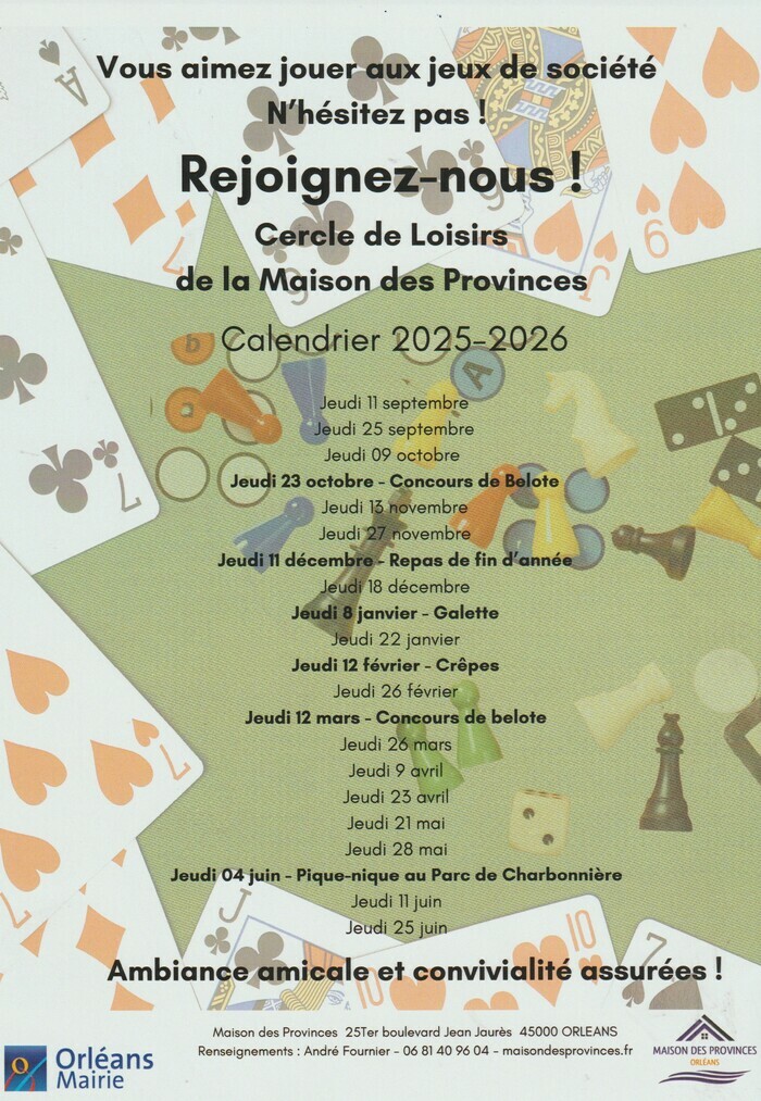 Jeux de société à la Maison des Provinces