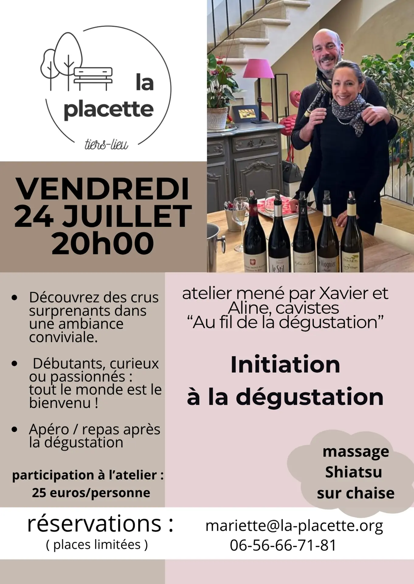 La placette : dégustation de vin