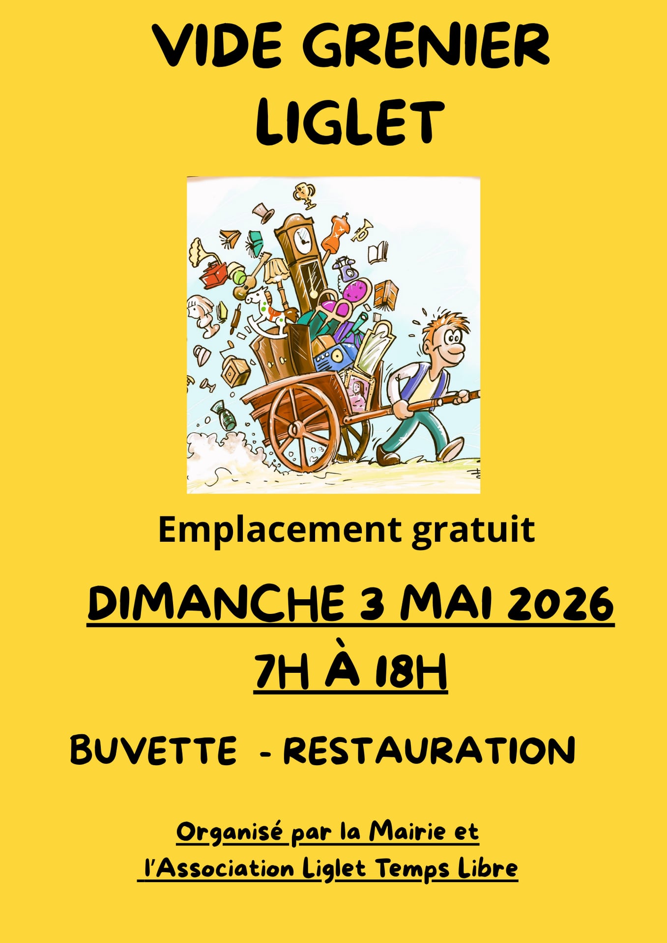 Vide- grenier le 3 mai 2026 à LIGLET