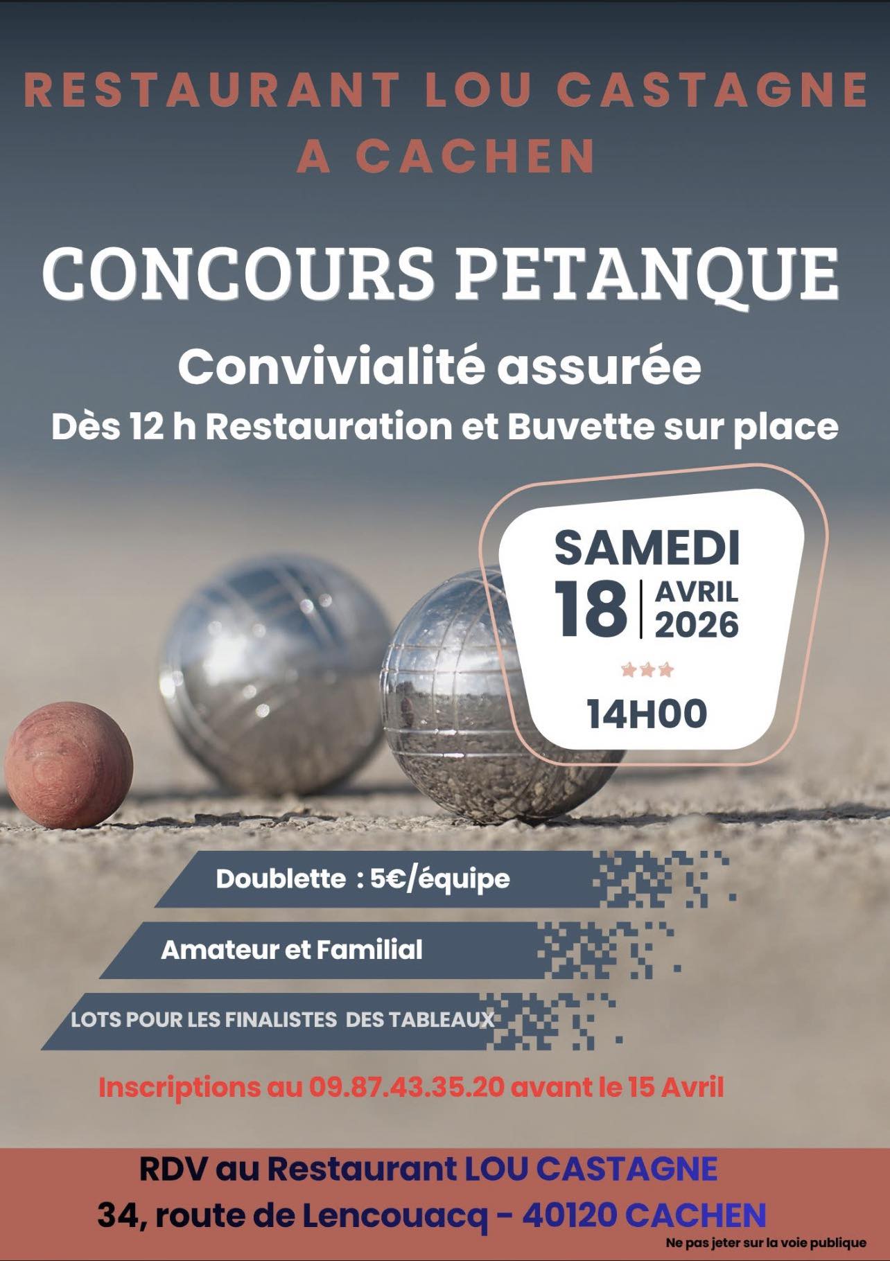Concours de pétanque