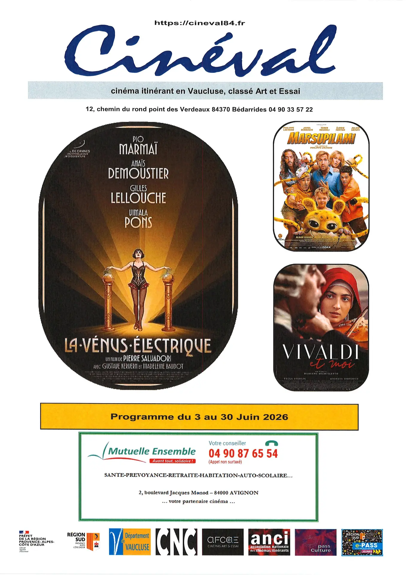 Ciné itinérant à Villes-sur-Auzon : "Le Marsipulami" et Histoires parallèles"
