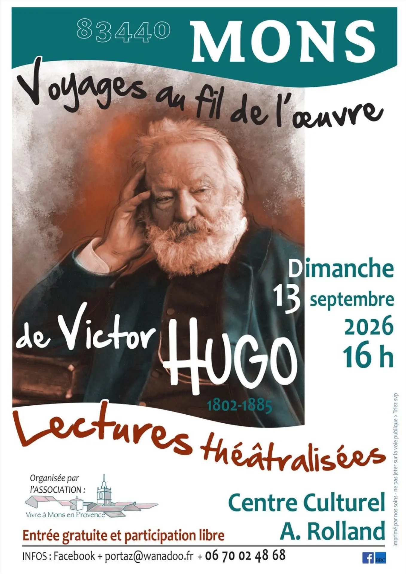 Victor Hugo - lectures théâtralisée au fil des ses oeuvres