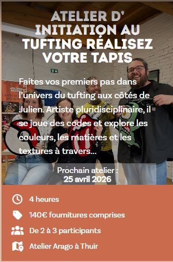 ATELIER INITIATION AU TUFTING RÉALISEZ VOTRE TAPIS