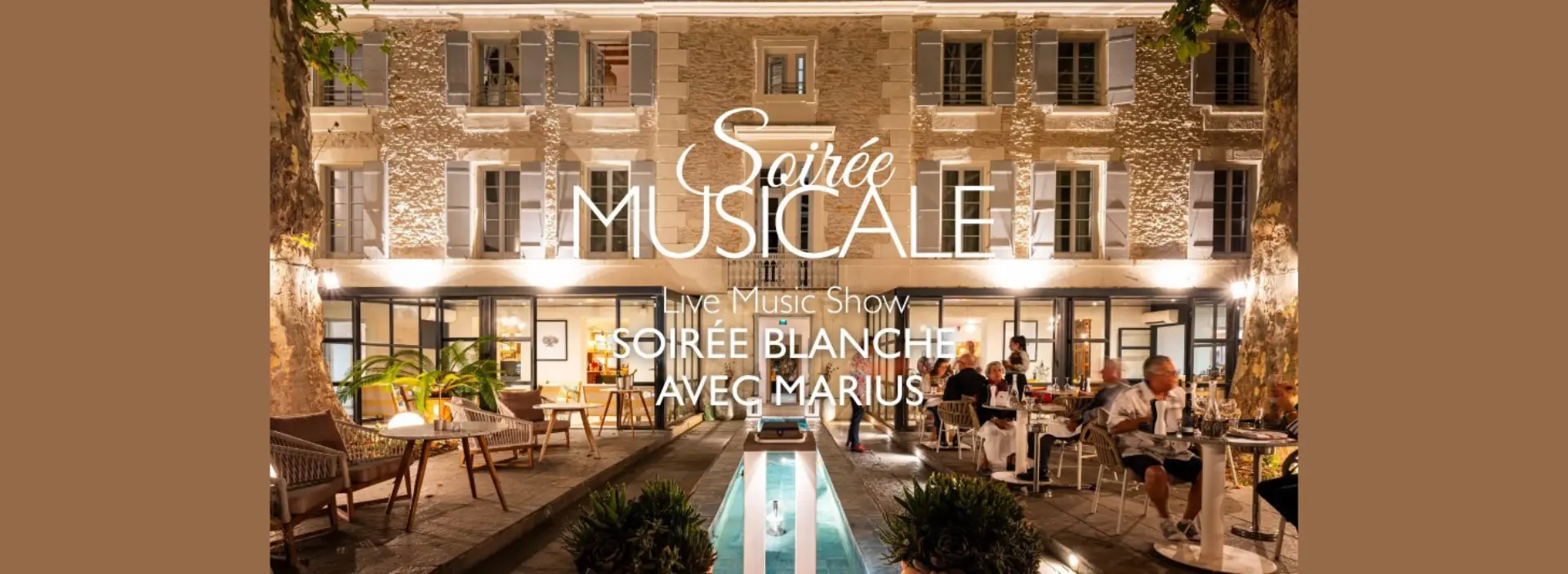 Soirée blanche à l'hôtel-restaurant 5* "Le Saint-Rémy" à Saint-Rémy-de-Provence