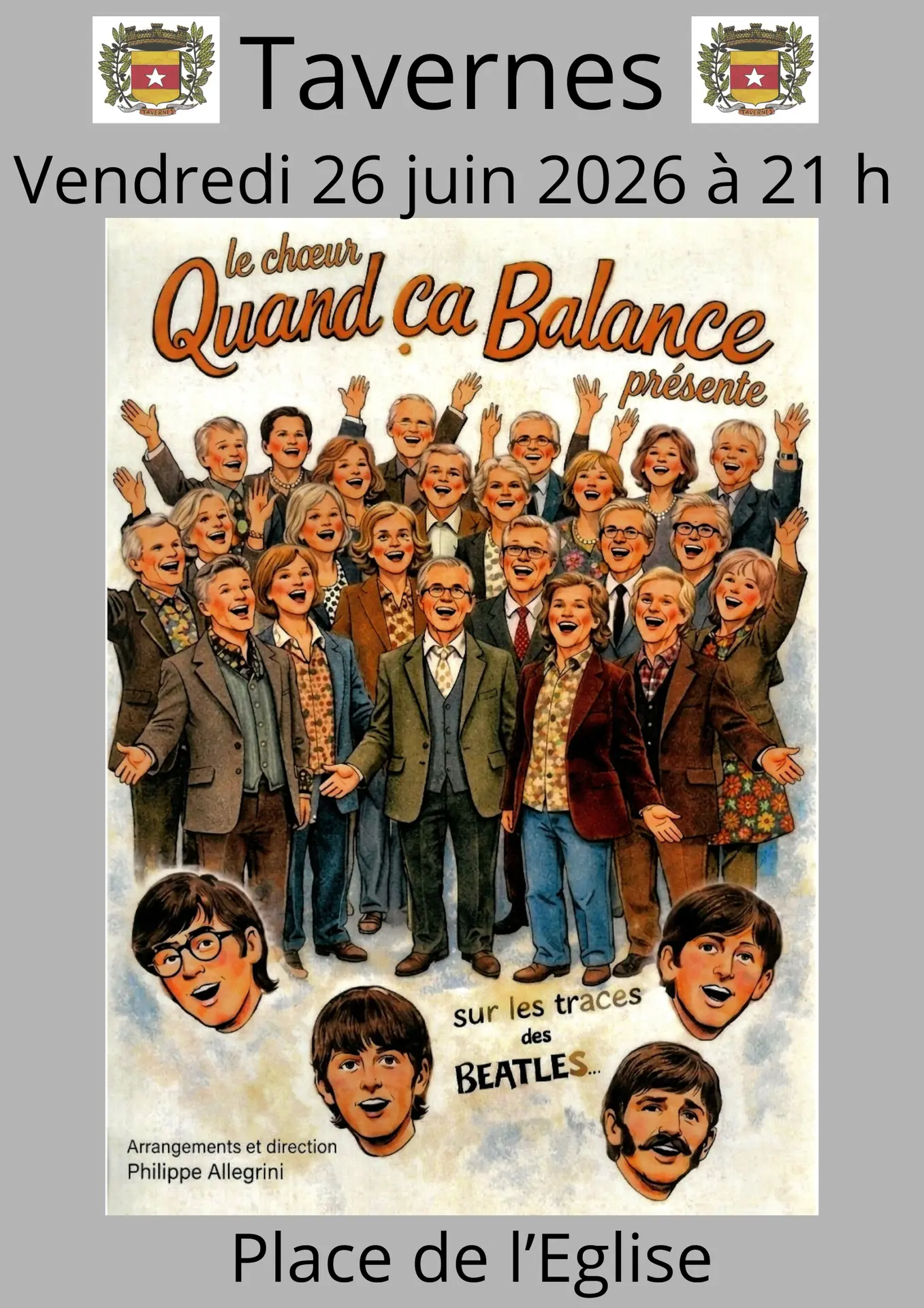 Concert : le choeur quand ça balance - musique des Beatles