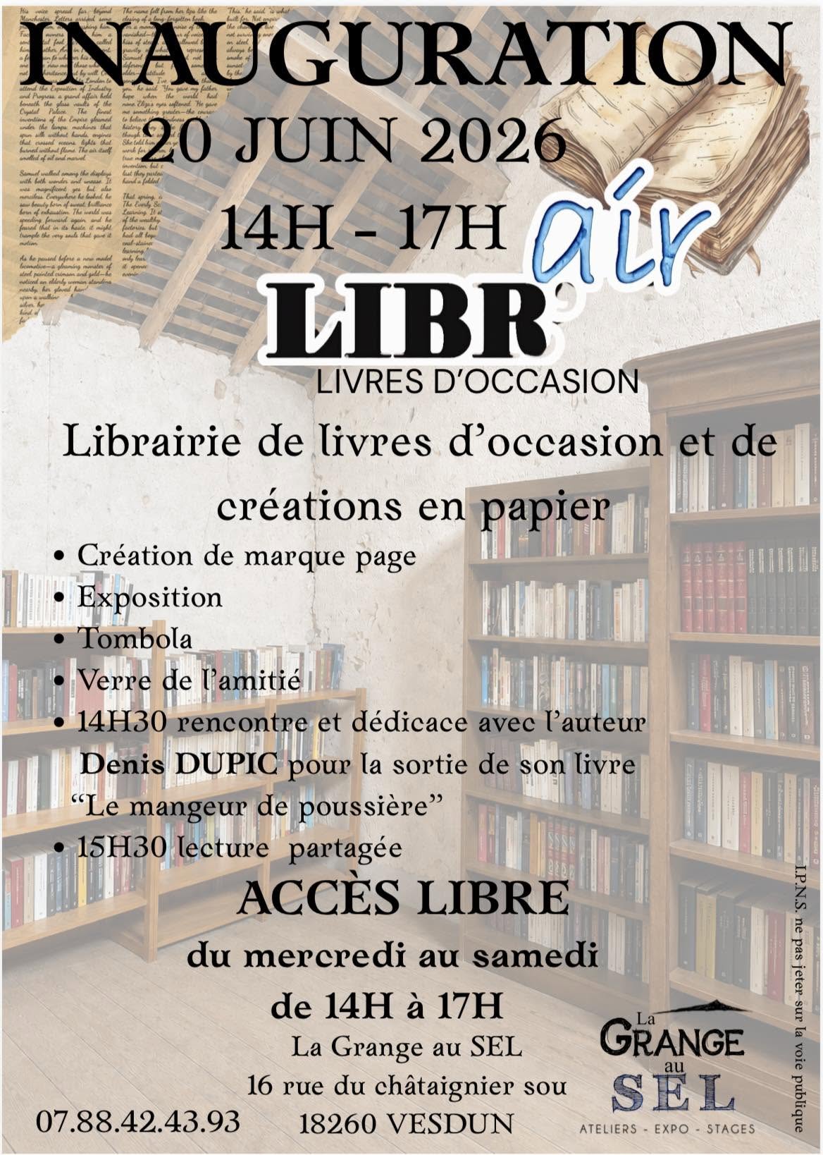 Inauguration Librairie Libr'air