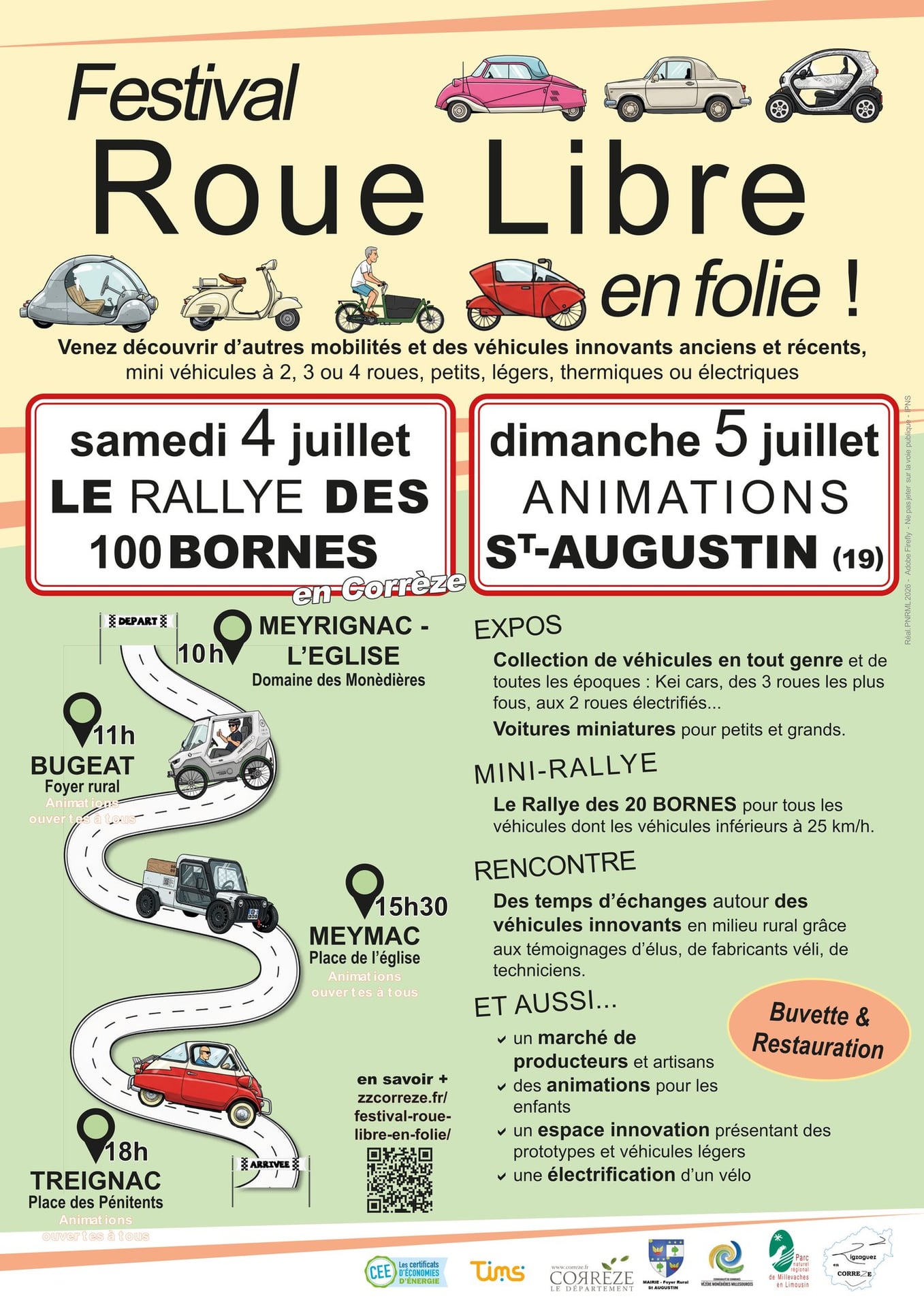 Le rallye des 100 bornes : Arrivée à Treignac