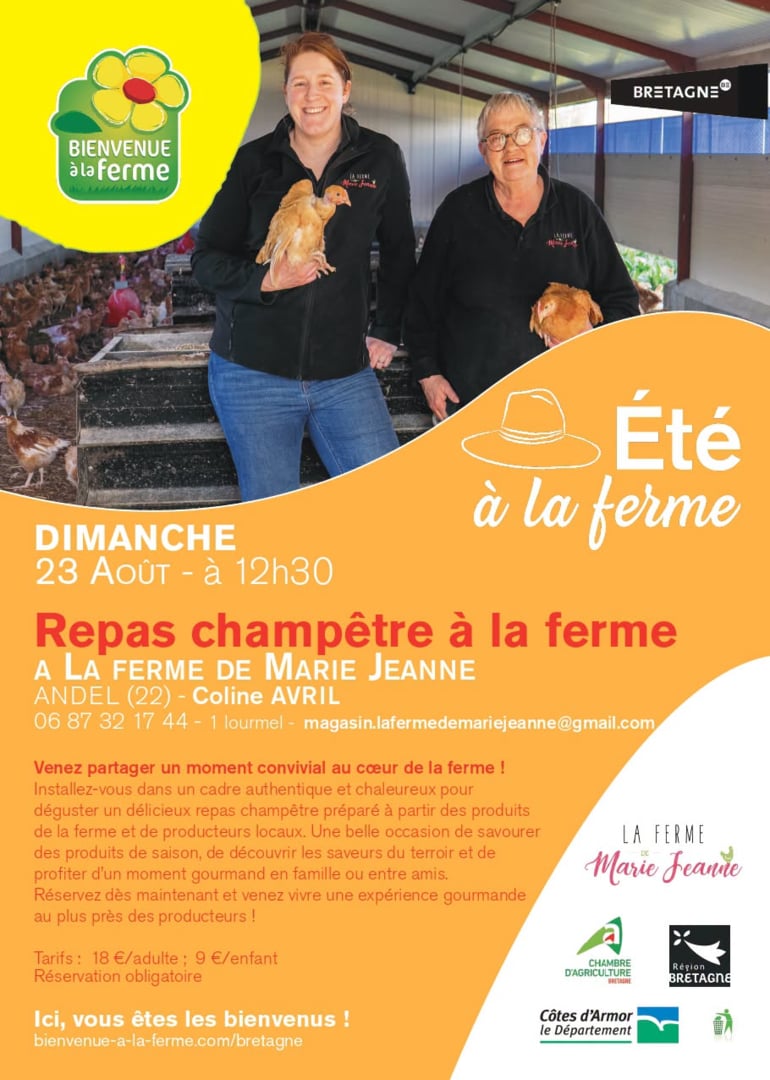 Repas champêtre à la ferme