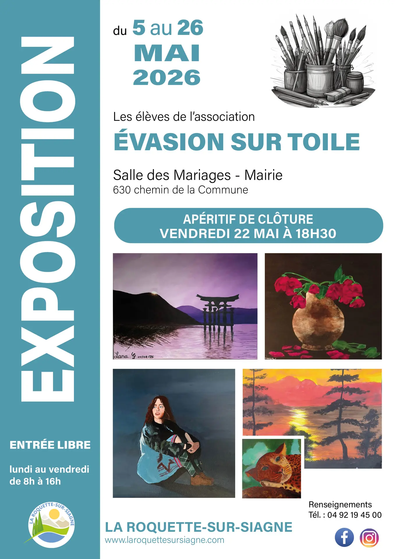 Exposition de peinture "Association Evasion sur Toile"