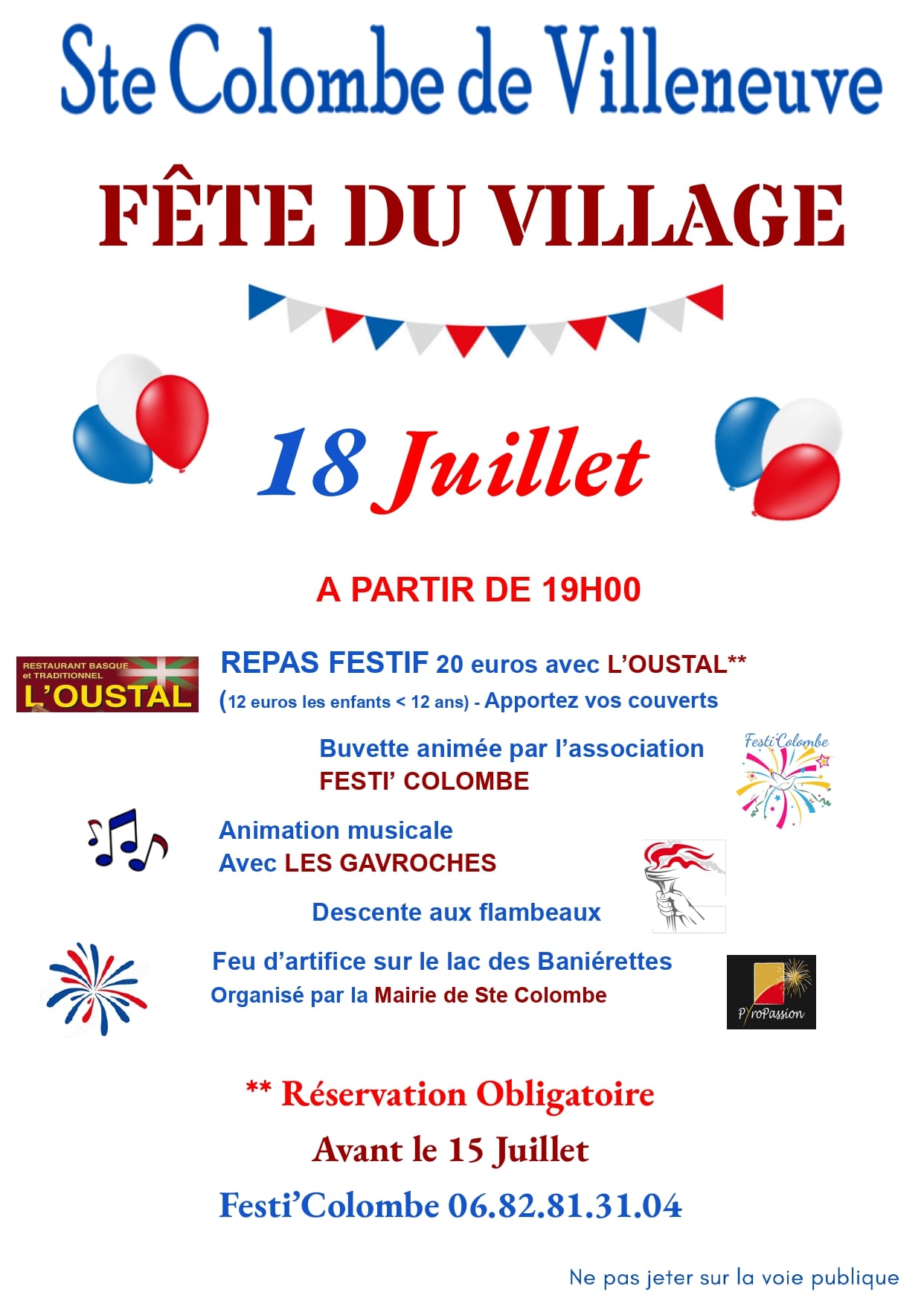 Fête au village de Sainte-Colombe-de-Villeneuve