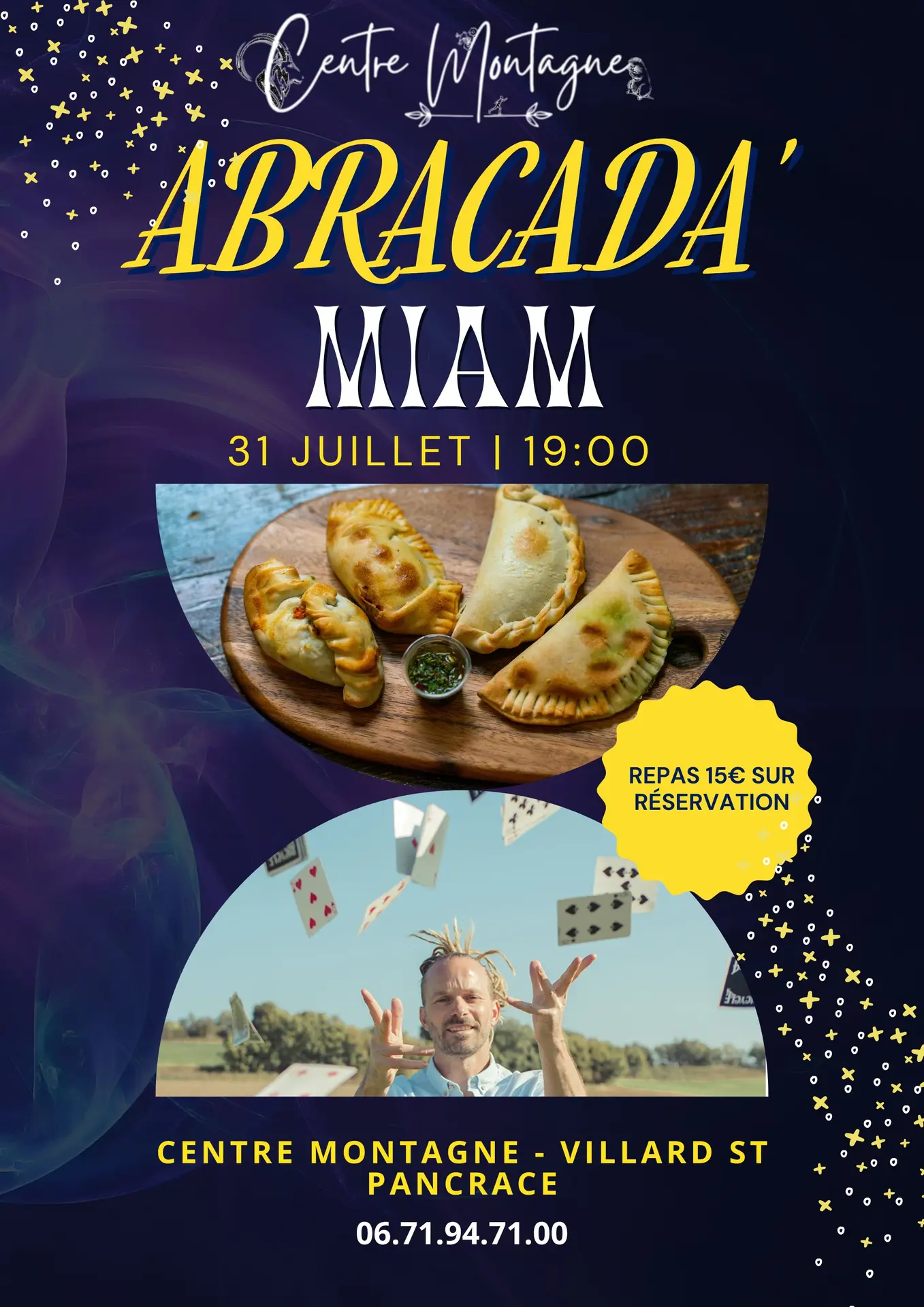 Abracada'miam : Dîner-spectacle au Centre Montagne