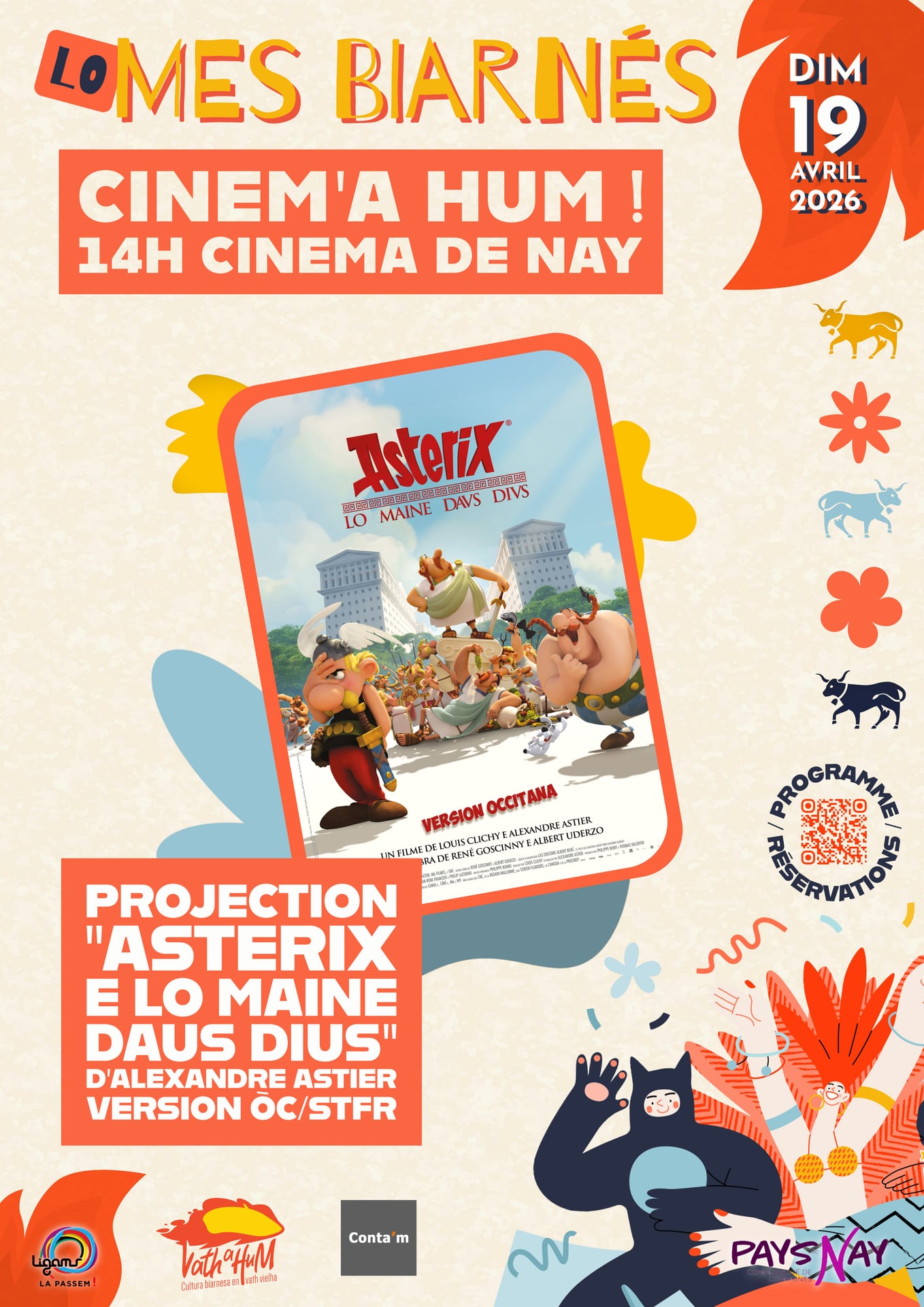 CINEM'A HUM! Projection "ASTERIX  E LO MAINE DAUS DIUS" + Atelier de Doublage