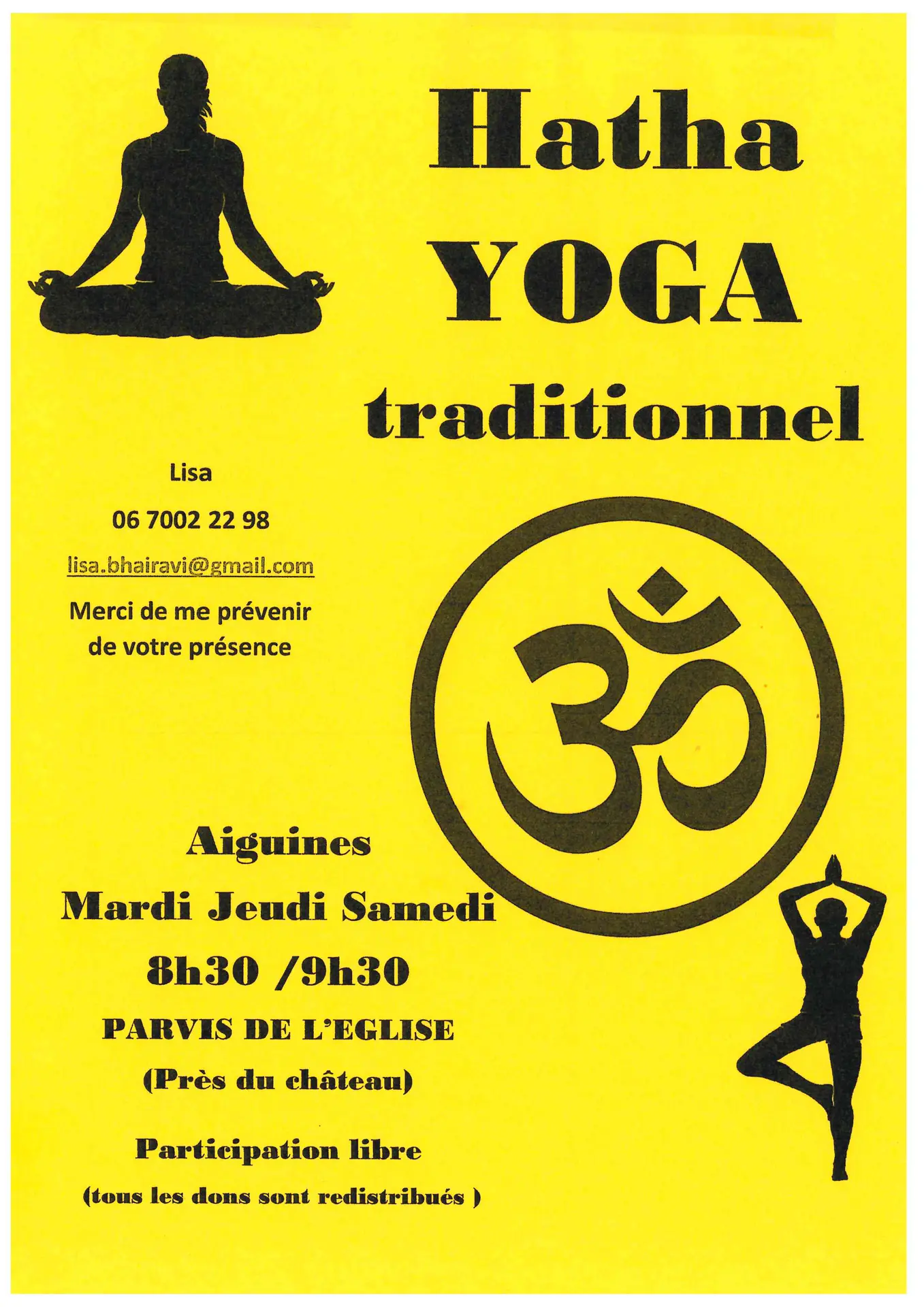 Cours de Hatha Yoga traditionnel