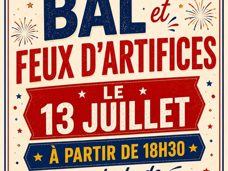 Bal et feux d'artifices - journée nationale