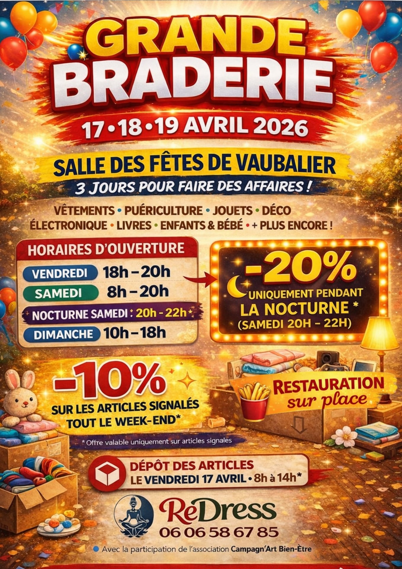 Grande braderie à Vaubalier
