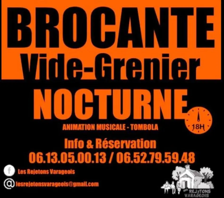 Brocante et vide grenier nocturne