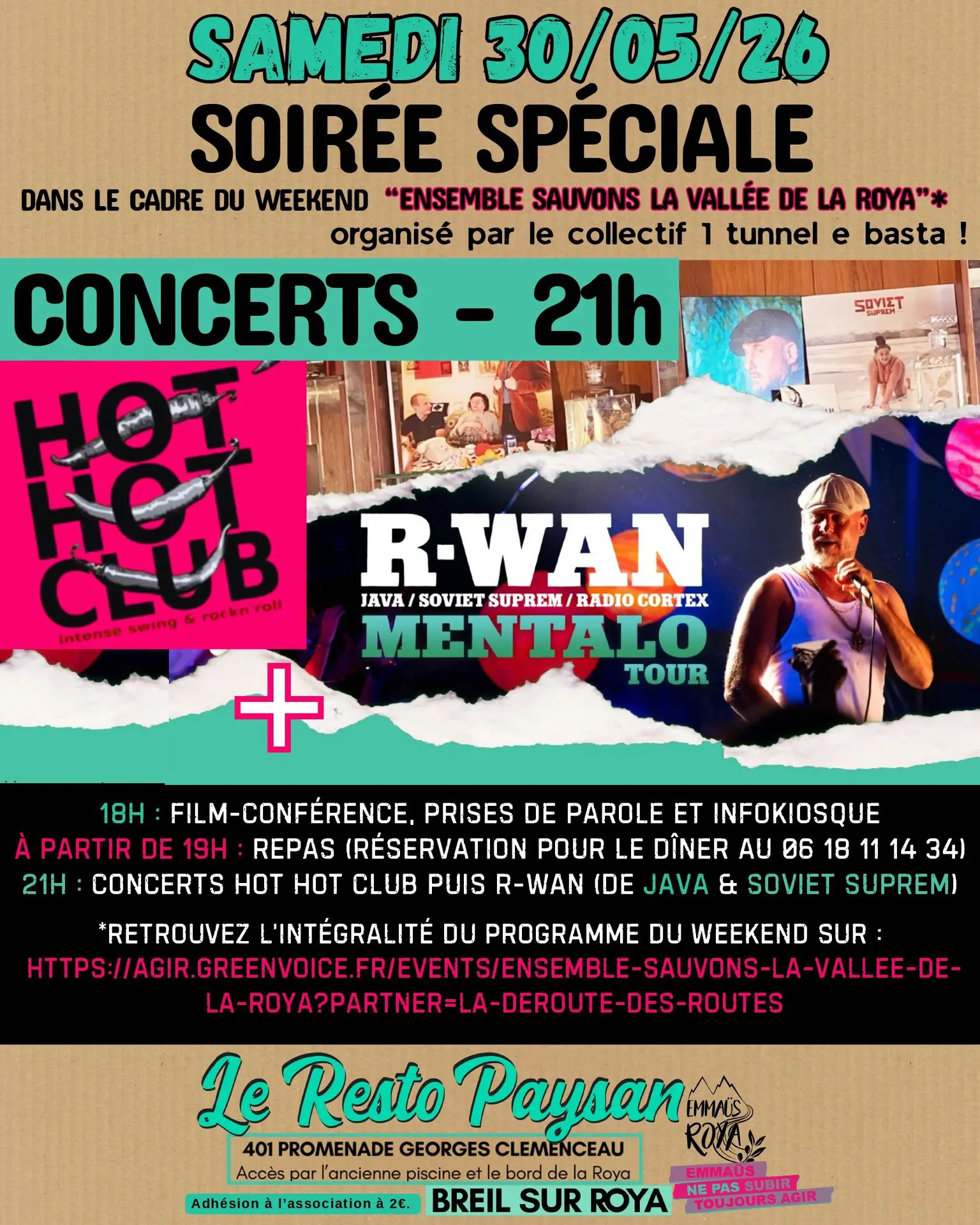 Soirée spéciale - concerts avec le Hot Hot Club puis R-WAN / Mentalo Tour
