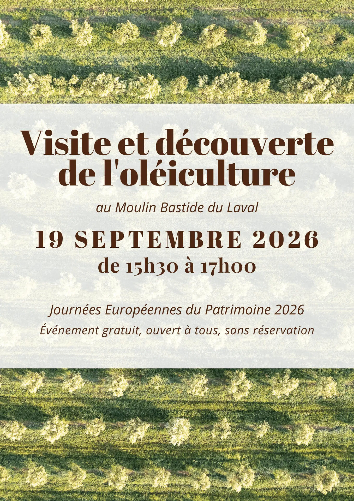 Visite et découverte de l'oléiculture au Moulin Bastide du Laval pour les Journées Européennes du Patrimoine