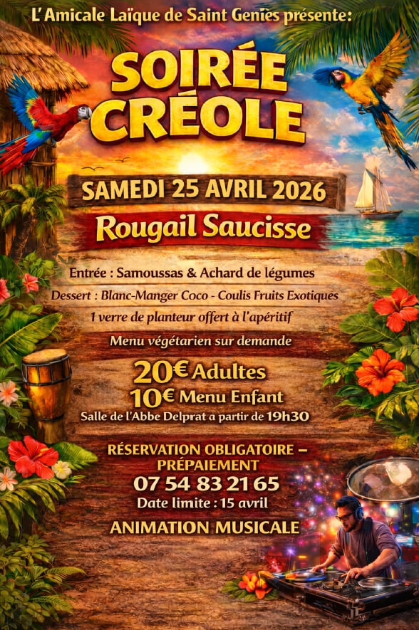 Soirée créole - Saint-Geniès