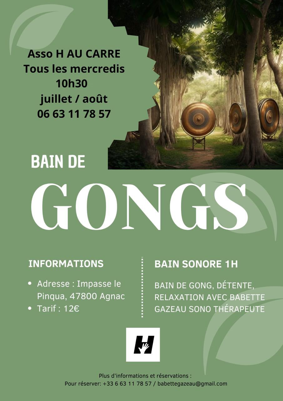 Bain sonore, Bain de gong