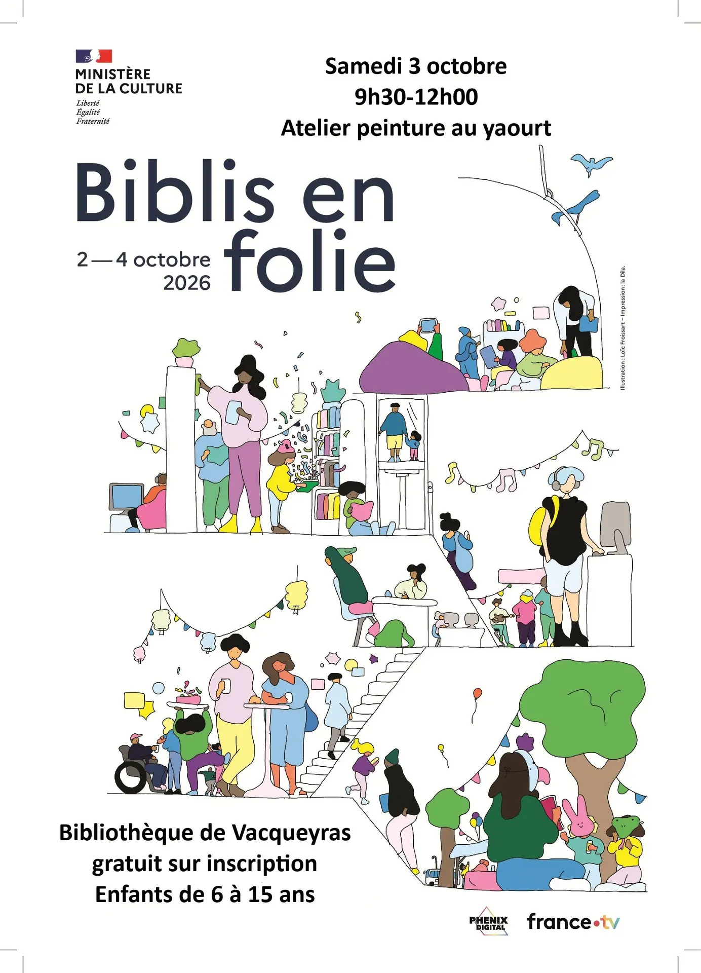 Biblis en folie : Atelier peinture au yaourt