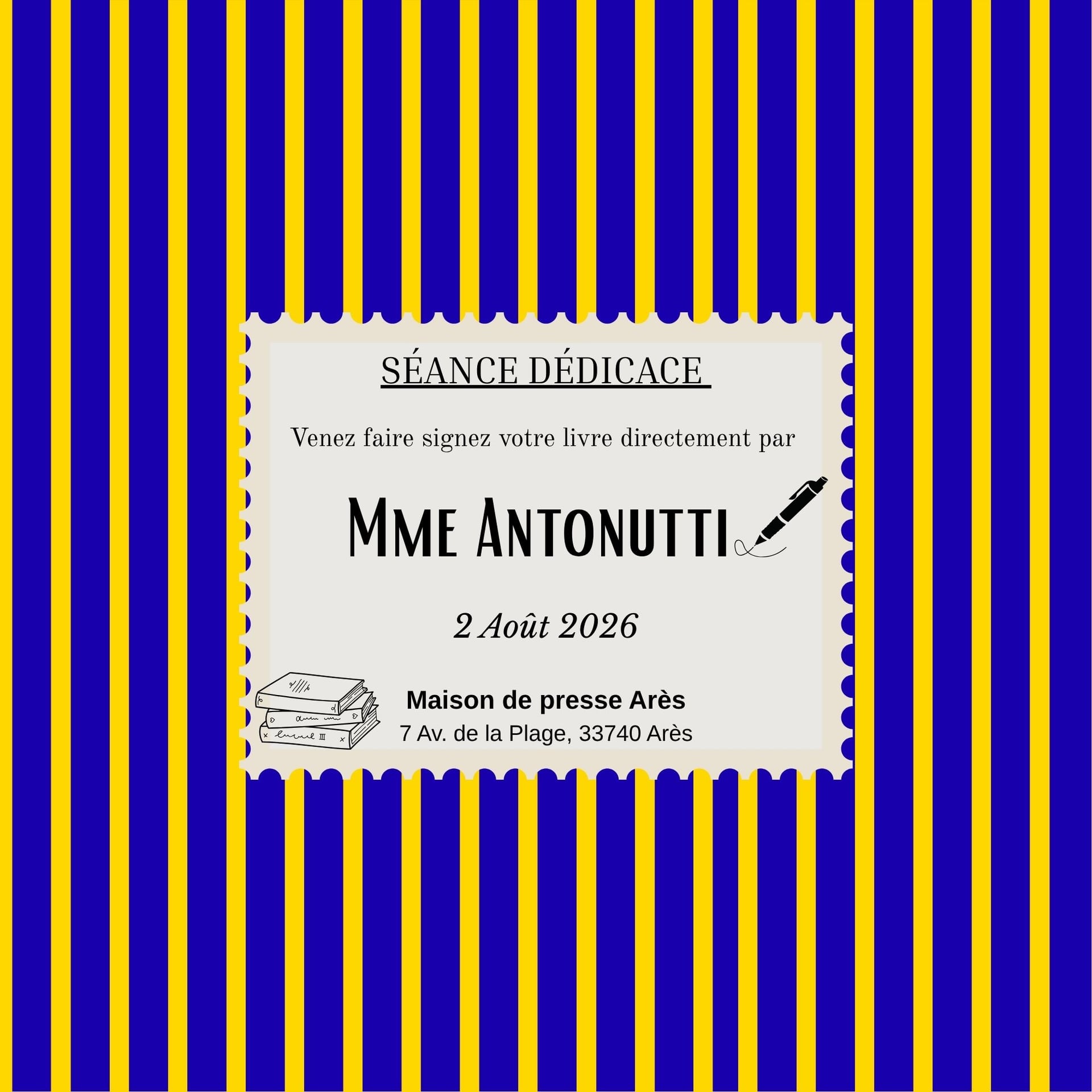 Séance signature par Mme Antonutti