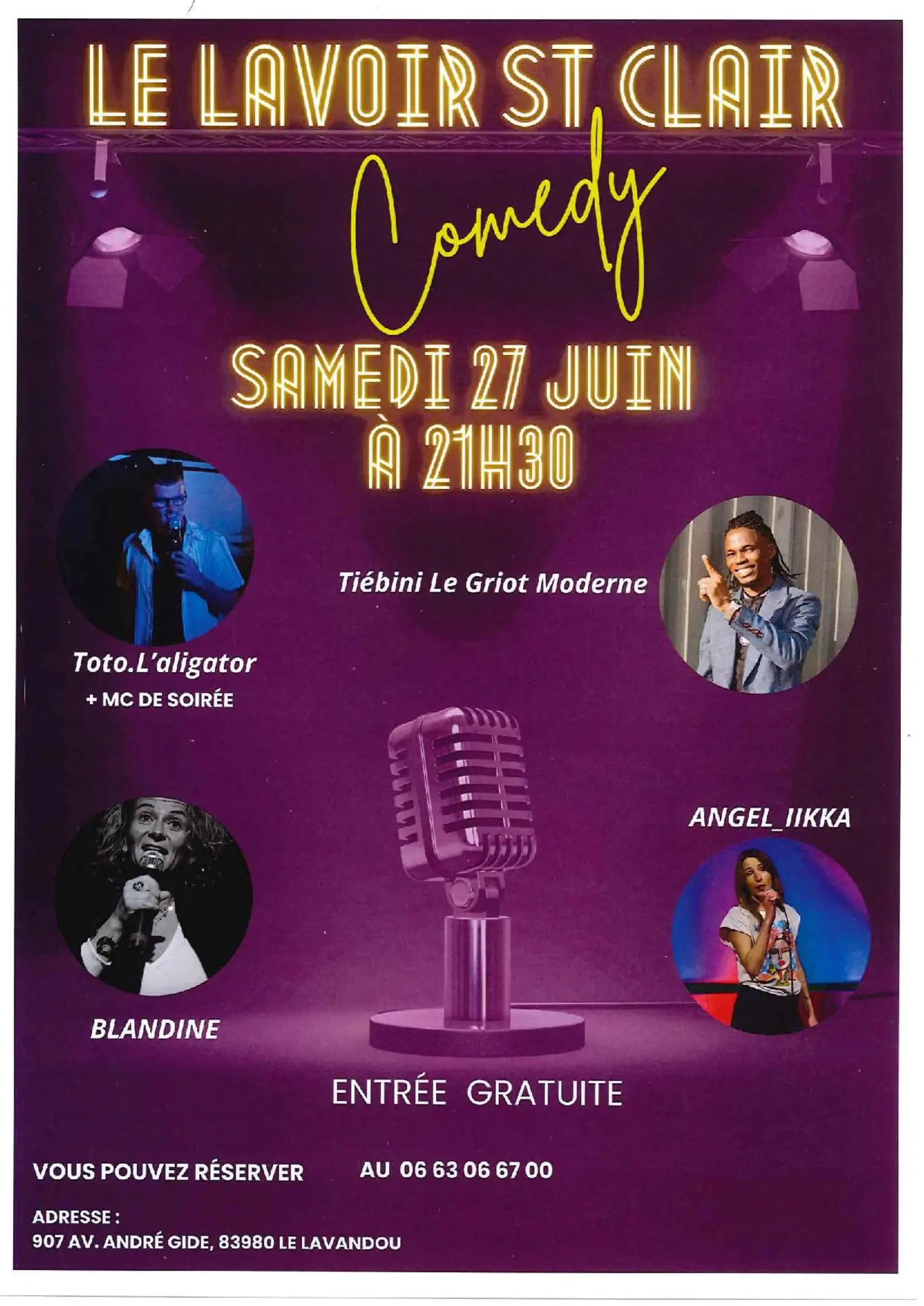 Plateau de stand-up - Le Lavoir Saint-Clair