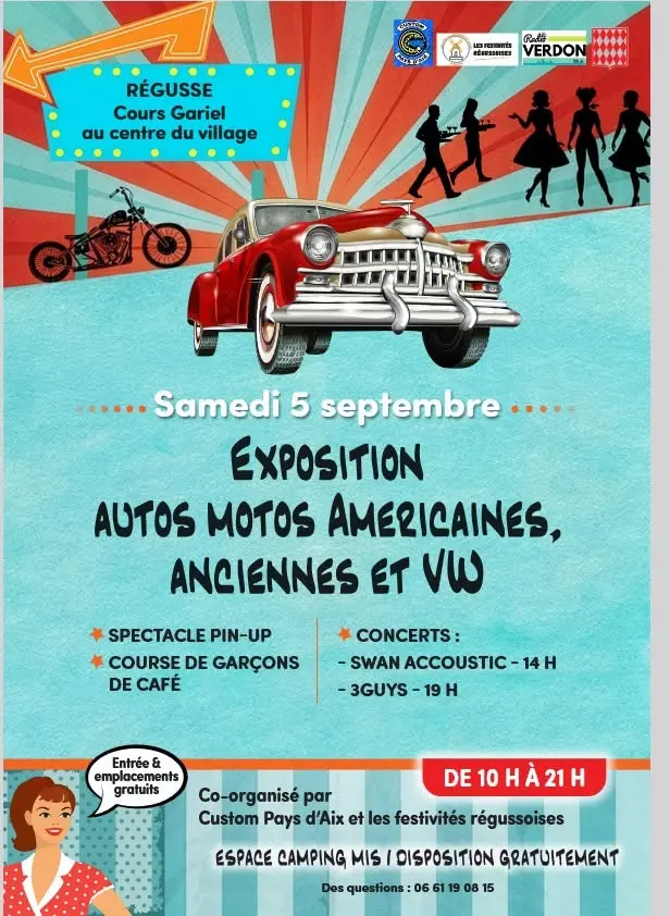 Journée auto et motos d'exception, pom-pom girls et Concert