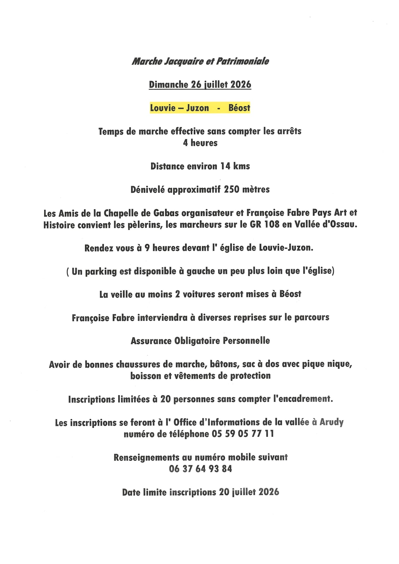 Marche jacquaire