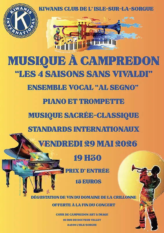 Concert " Les 4 saisons sans Vivaldi" du Kiwanis Club