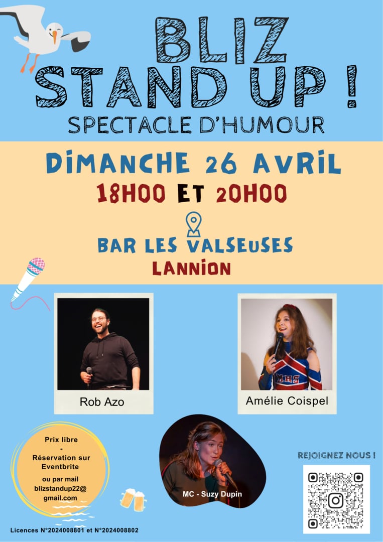 Spectacle d’humour – Bliz Stand Up aux Valseuses