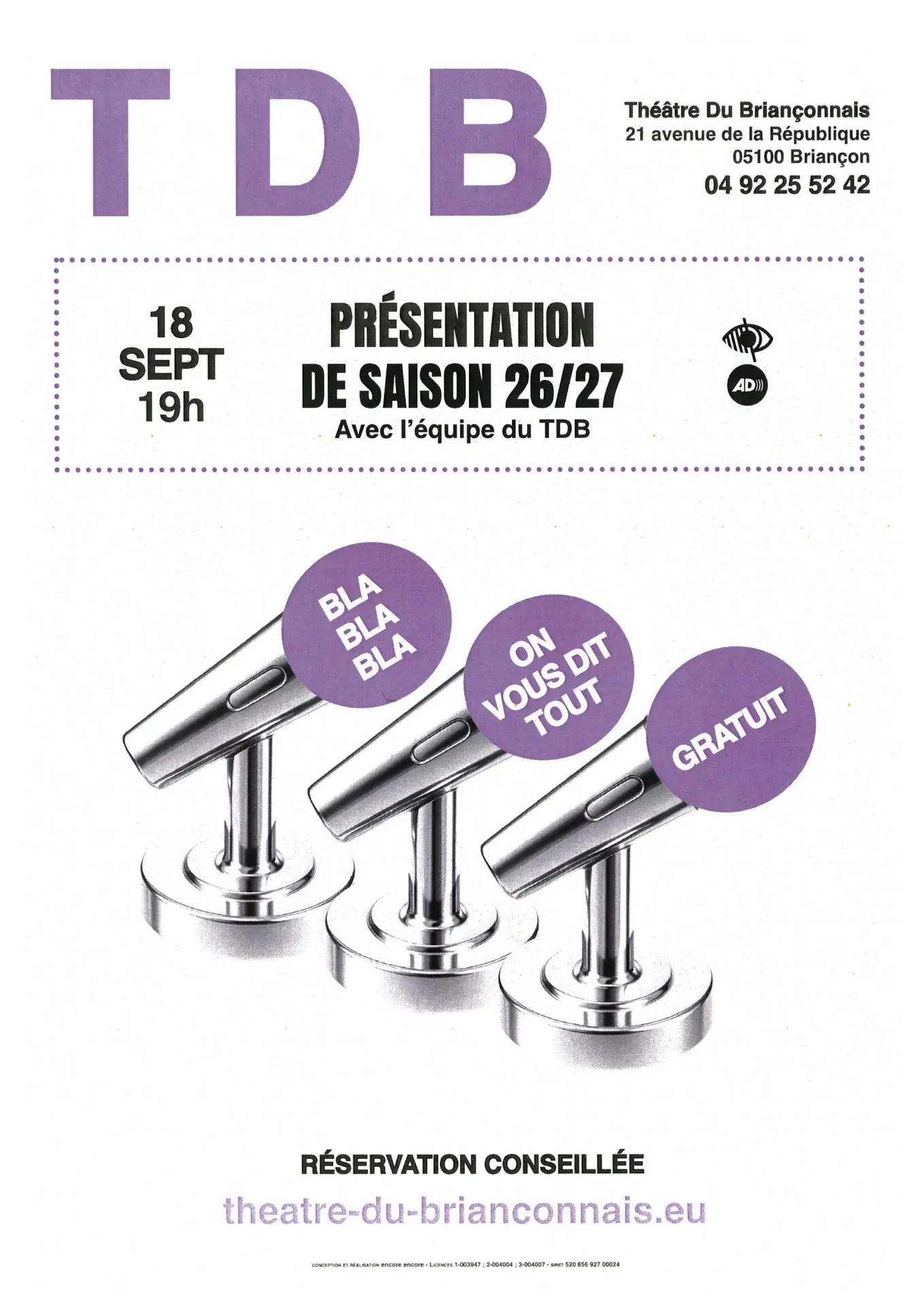 Présentation de saison du TDB