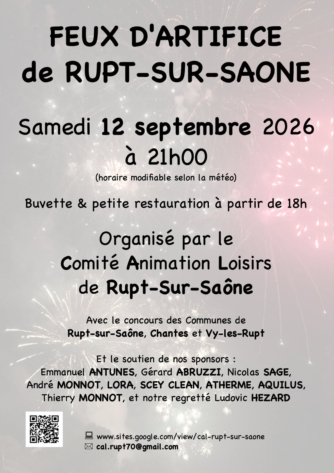 Feux d'artifice de Rupt-Sur-Saône