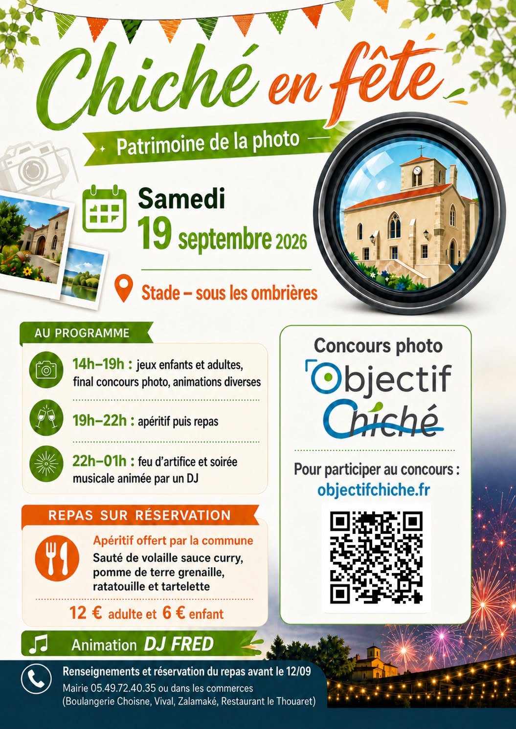 Chiché en fête et feu d'artifice
