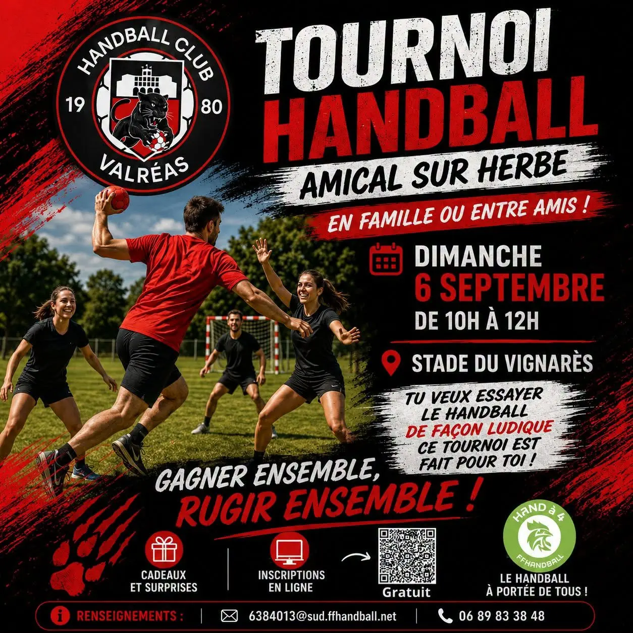 Tournoi de handball amical sur herbe