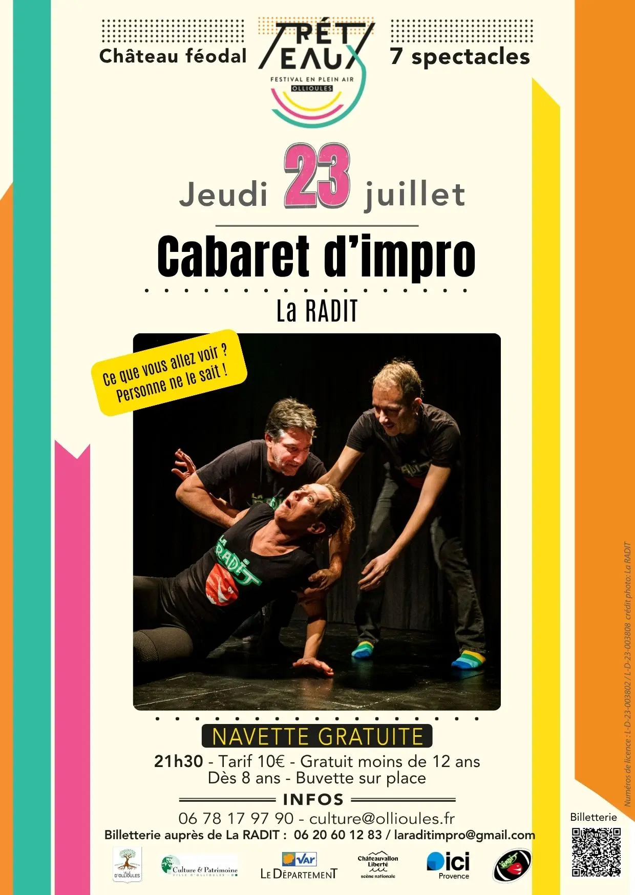 Festival Les Tréteaux : Le Cabaret de l'impro : La Radit (théâtre amateur)