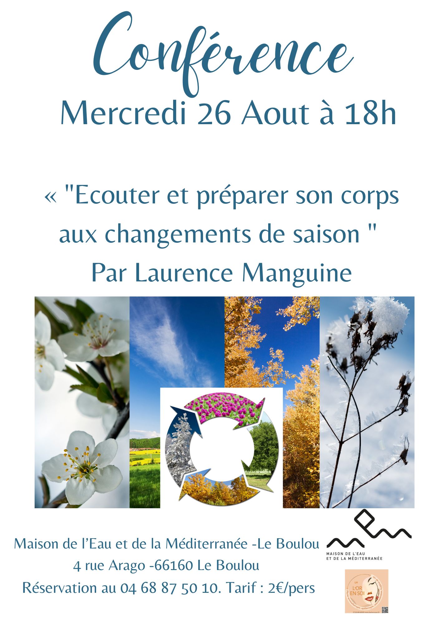 CONFÉRENCE ECOUTER ET PRÉPARER SON CORPS AUX CHANGEMENTS DE SAISON