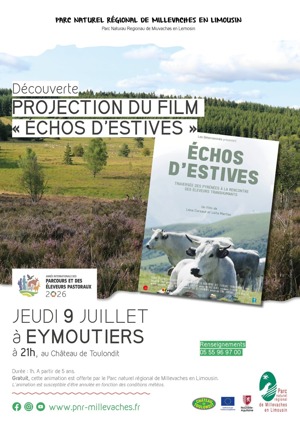 Projection du film "Echos d'estives"