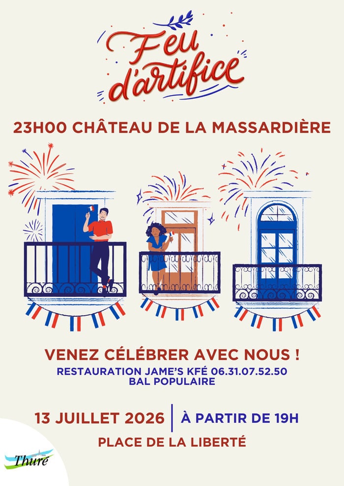Célébrez la Fête Nationale à Thuré ! 🇫🇷🥂