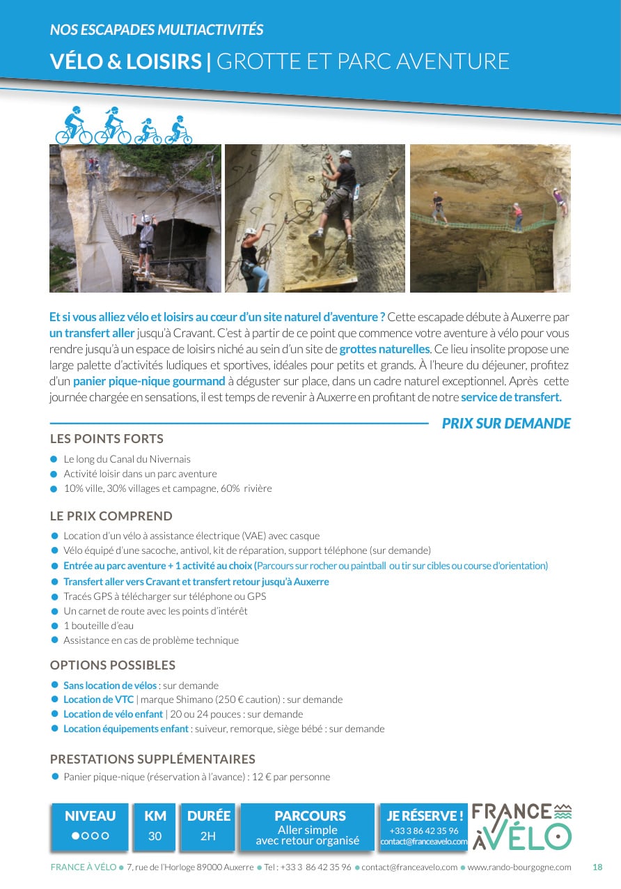 VÉLO & LOISIRS | GROTTE ET PARC AVENTURE