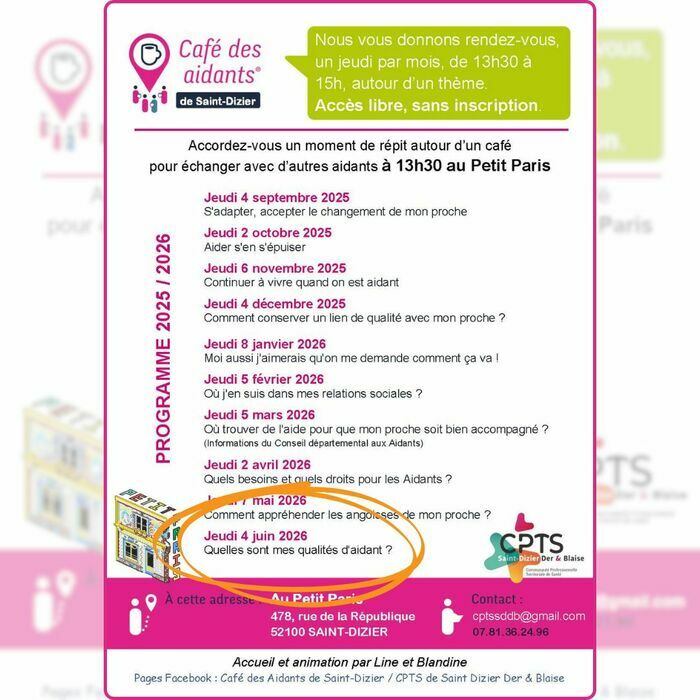 Café des Aidants – Saint-Dizier : Quelles sont mes qualités d’aidant ?