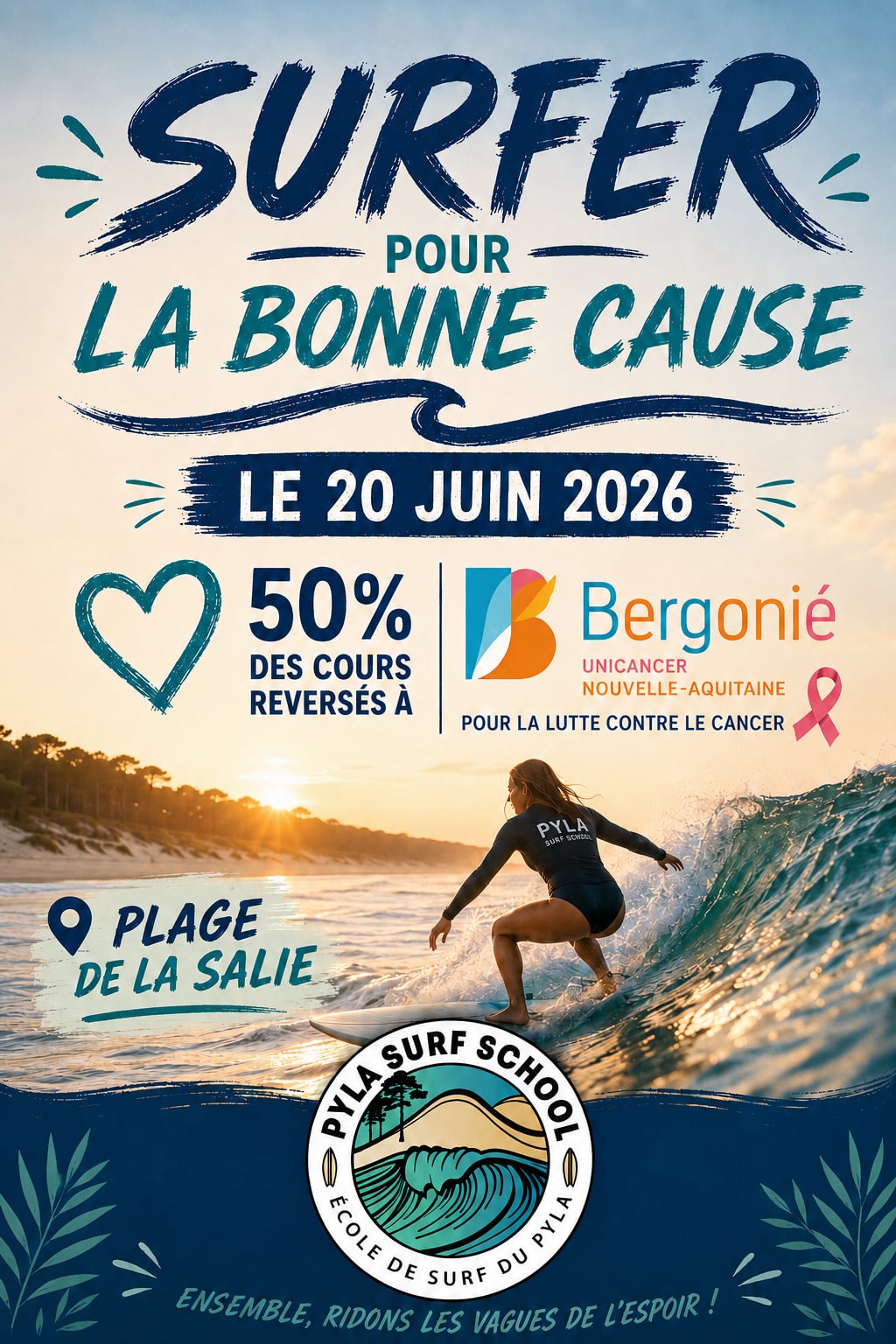 Surfer pour la bonne cause