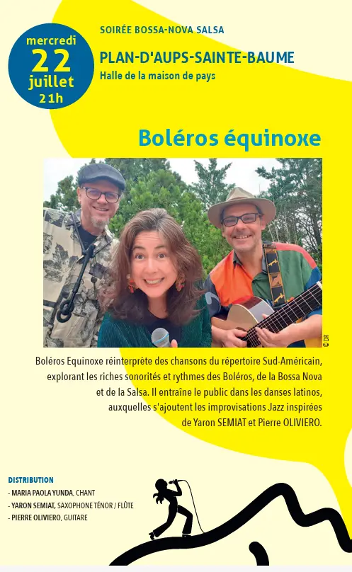 Concert : Boléros equinoxe - musique latine | Les Voix départementales