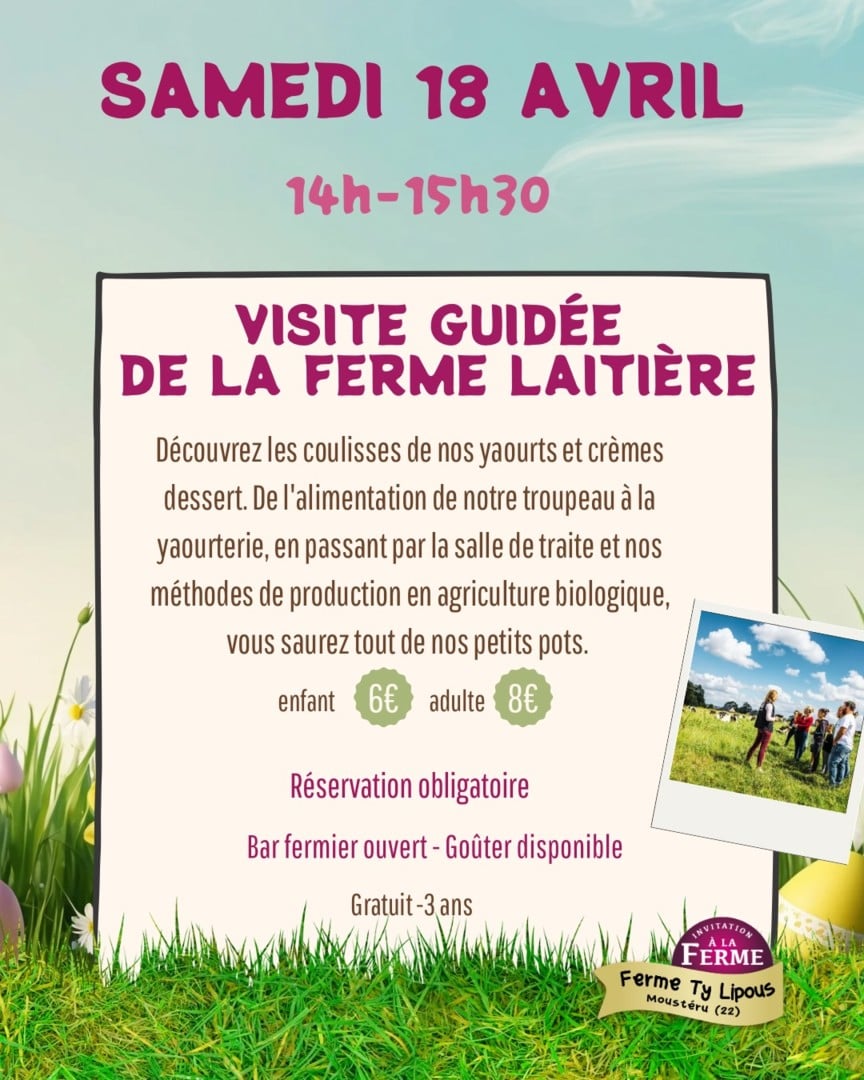 Visite guidée de la ferme laitière